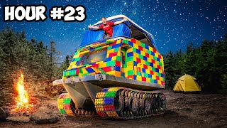 Surviving 24 Hours In My Lego Tank [upl. by Yetty443]