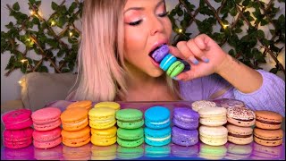 ASMR RAINBOW MACARON EATING SHOW 먹방 MUKBANG  HUNNIBEE ASMR [upl. by Nauhs]