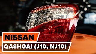 Como substituir farol traseiro NISSAN QASHQAI J10 NJ10 TUTORIAL AUTODOC [upl. by Ettelra]