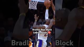 Bradley Beal blocked LeBron James from behind ⛔😱 nba [upl. by Enilegnave]