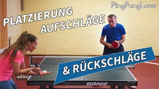 Platzierung Tischtennis Aufschlag amp Tipps für Rückschlag [upl. by Hurlee2]