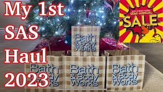 MY 1ST SAS HAUL 2023 BATH amp BODY WORKS SEMI ANNUAL SALE HAUL [upl. by Essinger370]