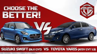 Swift Vs Yaris  Comparison Video  The Garage Review [upl. by Birgitta]