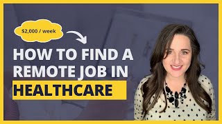 Remote Jobs in Healthcare Hiring RIGHT Now [upl. by Quirk278]