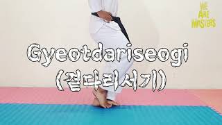 곁다리서기  Gyeotdariseogi  태권도 서기  Postura de Taekwondo  Taekwondo En Español  We Are Masters [upl. by Batty]