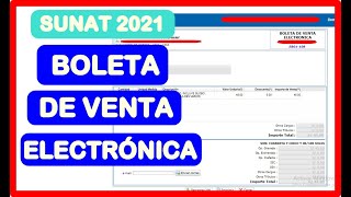 COMO EMITIR UNA BOLETA DE VENTA ELECTRÓNICA  SUNAT [upl. by Navaj812]