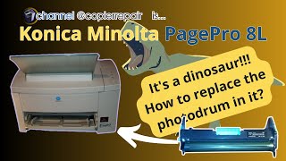 Konica Minolta PagePro 8LHow to replace the photoconductor [upl. by Arait]