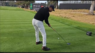 Tiger Woods 2024 Tee shots on 15 16 17 Genesis Invitational [upl. by Attennaj468]