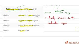 Nitrogenase enzyme is [upl. by Watt]