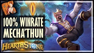 100 Winrate Mecha’thun Lock RETURNS In RoS  Rise Of Shadows Hearthstone [upl. by Amitak197]