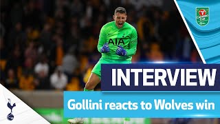 Our penalty hero  Gollinis postmatch interview  Wolves 22 Spurs 23 on penalties [upl. by Eleynad]