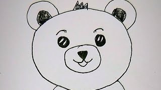 how to draw teddy beareasy teddy bear drawing step by stepeasy way to draw a teddy bear 🧸 like👍 [upl. by Ponce604]