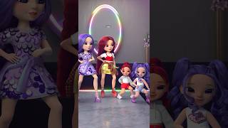 Big and Little Sister Dance Challenge ❤️💜  Rainbow High shorts [upl. by Edmea425]