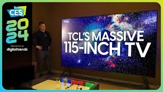 First Look at TCL’s 115Inch QM89 TV  The World’s Largest MiniLED TV at CES [upl. by Chladek]