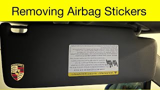 Removing Airbag Stickers from Sun Visor [upl. by Male]