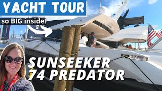 YACHT TOUR  Sunseeker 74 Predator Walkthrough [upl. by Llecram423]