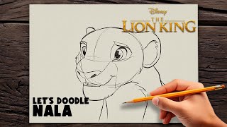 LETS DOODLE  ADULT NALA DRAW LIKE A DISNEY ANIMATOR EASY TheLionKing Nala letsdoodle art [upl. by Mccord]