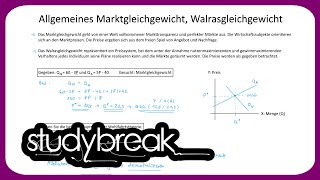 Allgemeines Marktgleichgewicht Walrasgleichgewicht  Preistheorie [upl. by Atinehs867]