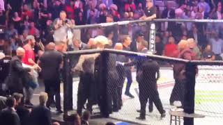 UFC 229 BEST ANGLE ON CAGE BRAWL 😱 Conor vs Khabib [upl. by Fredia]