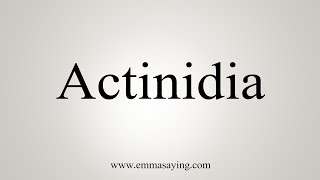 How To Say Actinidia [upl. by Ricca]