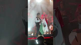 ChristianNodal con la bandera de Mexico durante el PalCoraTour en Barcelona España  Shorts [upl. by Simsar716]