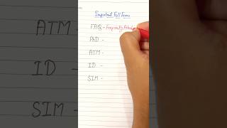 FAQ  PhD  ATM  ID  SIM  Important Full Forms  GK [upl. by Aelyak]