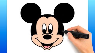 How To Draw Mickey Mouse Easy Drawing Tutorial [upl. by Zerelda]