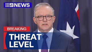 Australias National Terrorism Threat Level raised to probable  9 News Australia [upl. by Ahab794]