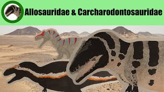 Prehistoric World Size Comparisons  Dinosaurs  Allosauridae amp Carcharodontosauridae [upl. by Er]