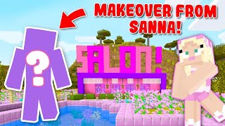 I Got A MAKEOVER In MINECRAFT From iamSanna [upl. by Arbua]