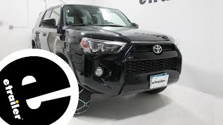 etrailer  Konig SelfTensioning Snow Tire Chains Installation  2017 Toyota 4Runner [upl. by Prissy]