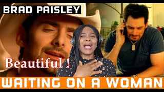 First time hearing  Brad Paisley  Waiting on a Woman Official Music Video REACTION [upl. by Ayotas413]