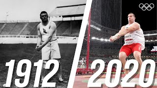 💪 The Transformation of Hammer Throw 1️⃣0️⃣8️⃣ Years of Progress  Then and Now [upl. by Plante]