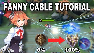 FANNY TUTORIAL BASIC CABLE STRAIGHT CABLE AND DOUBLE DAMAGE FROM BEGINNER TO PRO PLAYER ❗️❗️❗️ [upl. by Tirreg]