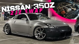 2JZ Swapping my 350Z Part 1 Introducing the car preparing the new motor [upl. by Jessalin]