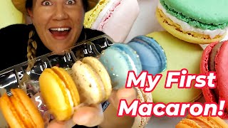 My 1st Macaron Ever Food Review and Reaction from Waterbean Coffee [upl. by Guenzi]