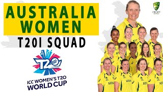 AUSTRALIA WOMENS T20I Squad For T20I Womens World cup 2024  ICC Womens T20I WORLD CUP 2024 [upl. by Kavanagh]