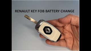 Renault Megane Kadjar Captur Symbol Key Fob Battery Replacement [upl. by Etoile]