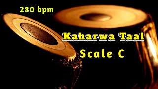 Tabla  Kaharwa Taal  Drut 280 bpm  Scale C  With Tanpura Pa Sa  HD Sound  Tabla Online [upl. by Berey561]