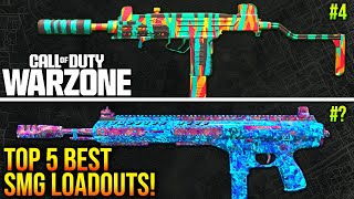 WARZONE Top 5 BEST SMG LOADOUTS After META Update WARZONE Best Setups [upl. by Aitnuahs]