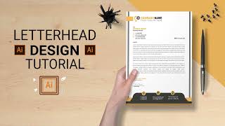 Letterhead Design in Adobe Illustrator Tutorial  Adobe Illustrator Letterhead design [upl. by Oxley696]