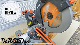 Evolution R255SMS 255mm Multi Material Sliding Mitre Saw Review [upl. by Eicyal]