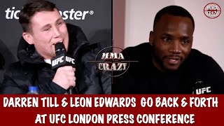 Darren Till amp Leon Edwards heated exchange highlights at UFC London Press Conference [upl. by Kingston795]