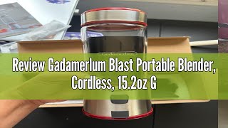 Review Gadamerlum Blast Portable Blender Cordless 152oz Glass Bottle Vessel Personal Blenderfor [upl. by Tuneberg]