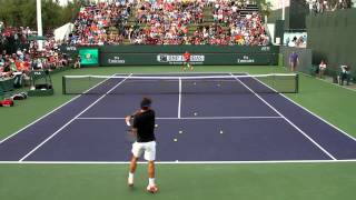 Roger Federer Practice 2014 BNP Paribas Open Part 1 [upl. by Aynas176]