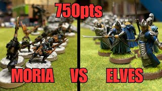 Moria vs Lothlorien 750pt MESBG Battle Report [upl. by Ronda]