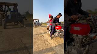 Royal Enfield Bullet VS Two Tractor 🚜 minivloging vlogs shorts [upl. by Levania]