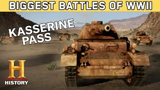 US amp Germany Clash at Kasserine Pass  Biggest Battles of WWII  History [upl. by Edialeda]