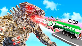 Giant Mecha Godzilla Oggy Truck Fight In Teardown With Jack  Rock Indian Gamer [upl. by Oswell573]