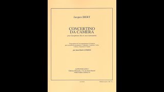 2nd Mvtb Tempo 88 Concertino da Camera for Alto Saxophone  Play Along  Jacques Ibert [upl. by Jacenta]